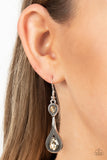 Dazzling Droplets - Brown Earring