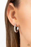 Positively Petite - White Hoop Earring