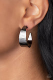 Lecture on Texture - Black Hoop Earring