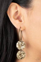 Sending Shock Waves - Brass Hoop Earring