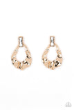 Metro Meltdown - Gold Post Earring