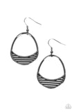 Segmented Shimmer - Black Earring