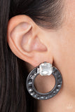 Smoldering Scintillation - Black Post Earring