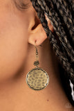 Prehistoric Perfection - Brass Earring