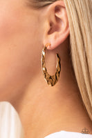 Make a Ripple - Gold Hoop Earring