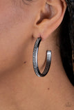 Flash Freeze - Black Hoop Earring