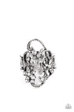 Flirtatiously Flowering - White Ring