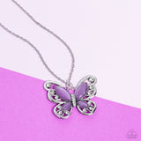 Wings Of Whimsy - Purple Necklace