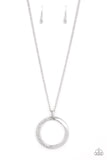 Encrusted Elegance - White Necklace