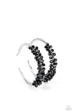 Bubble-Bursting Bling - Black Hoop Earring