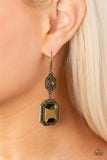 Starry-Eyed Sparkle - Brass Earring