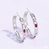The Gem Fairy - Pink Hoop Earring