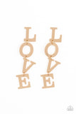 L-O-V-E - Gold Post Earring