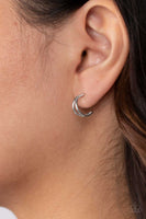 Charming Crescents - Silver Hoop Earring