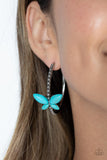 Bohemian Butterfly - Blue Hoop Earring