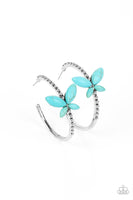 Bohemian Butterfly - Blue Hoop Earring