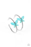 Bohemian Butterfly - Blue Hoop Earring