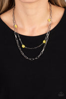 Bold Buds - Yellow Necklace