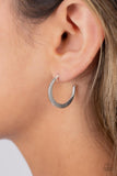 Runway Ready - Silver Hoop Earring