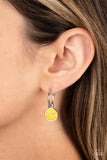 Subtle Smile - Yellow Hoop Earring