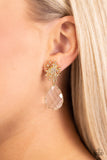 Stellar Shooting Star - Gold Post Earring