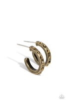 Gallant Glitz - Brass Hoop Earring