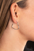 Burnished Beau - Silver Hoop Earring