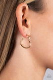 Burnished Beau - Gold Hoop Earring