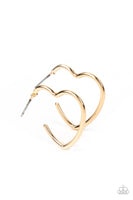 Burnished Beau - Gold Hoop Earring