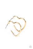 Burnished Beau - Gold Hoop Earring