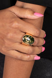 Gold Leaf Glam - Black Ring