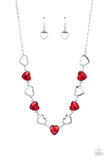 Contemporary Cupid - Red Necklace