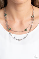 Bold Buds - Green Necklace