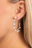 Night at the Gala - White Hoop Earring