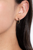 Linear Lady - Brass Hoop Earring