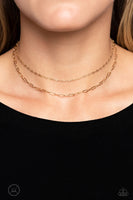 Polished Paperclips - Gold Choker