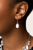 Flirty Flood - White Necklace