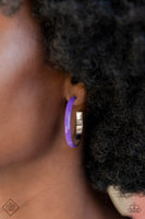 Groovy Glissando - Purple Hoop Earring