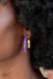 Groovy Glissando - Purple Hoop Earring