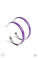 Groovy Glissando - Purple Hoop Earring