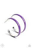 Groovy Glissando - Purple Hoop Earring