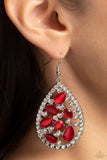 Cats Eye Class - Red Earring