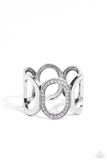 Opulent Ovals - White Bracelet