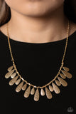 Compelling Confetti - Gold Necklace