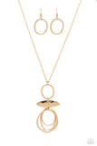 Oblong Obligato - Gold Necklace