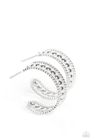 Dotted Darling - Silver Hoop Earring