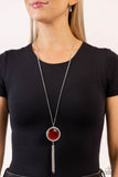 Tallahassee Tassel - Red Necklace