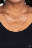 Studded Shimmer - Copper Necklace