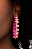 Daisy Disposition - Pink Hoop Earring