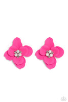 Jovial Jasmine - Pink Post Earring